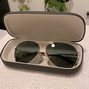 Cole Haan Gold Frame Aviator Sunglasses
